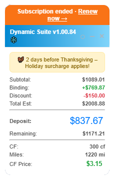 Dynamic Suite PRO Grace Period Banner